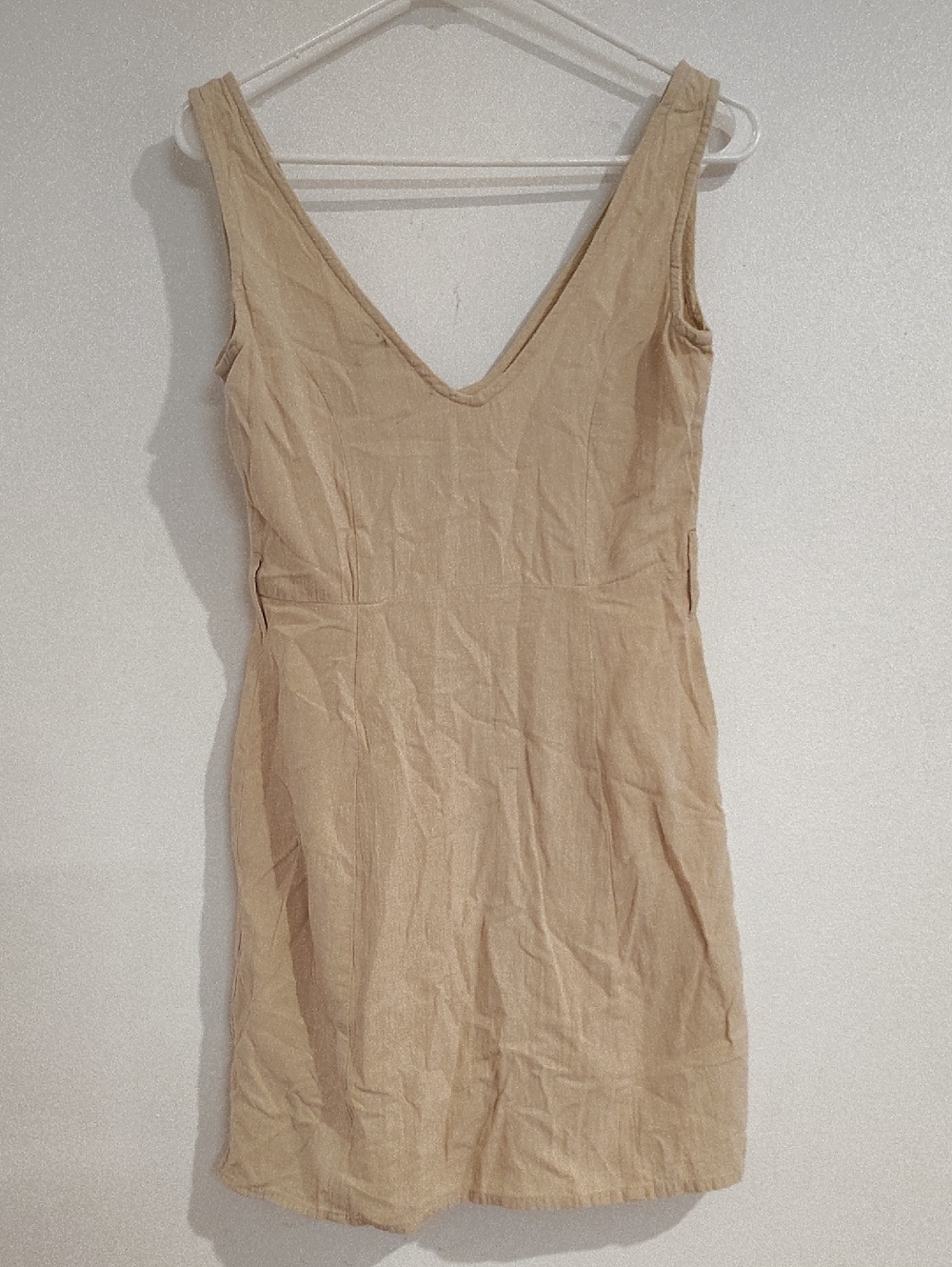 ASOS Beige Button-Front Mini Dress - Picture 7 of 7